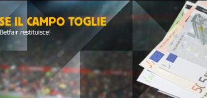 Il più grande bonus è su Betfair: rimborso delle perdite fino a 500 euro!
