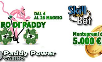 Concorso PaddyPower: vinci 5 mila euro e fantastici premi con il Giro di Paddy dal 4 al 26 Maggio