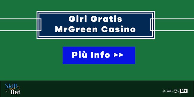 Bonus MrGreen.it 50 free spins senza deposito - MrGreen Casino