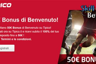 Bookmaker Tipico.it: bonus scommesse 100% sul primo deposito fino a 100€